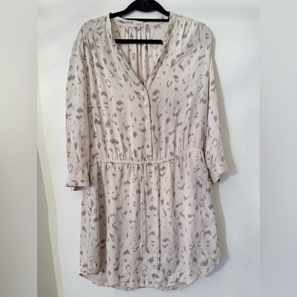 Babaton Cream Bennett 100 % Silk Mini Dress Size L - Picture 2 of 11